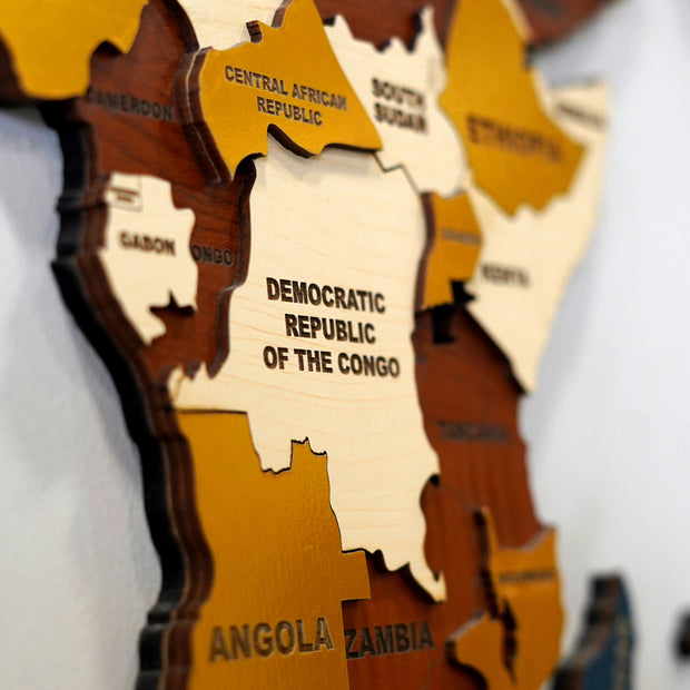 3D Prelam World Map For Wall
