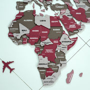 3D Americano World Map For Wall