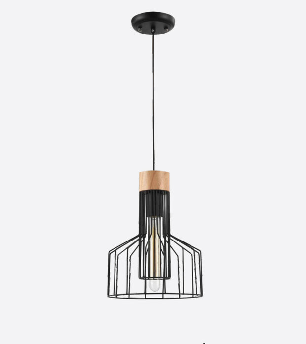 METAL HANGING LIGHT IN BLACK FINISH-1