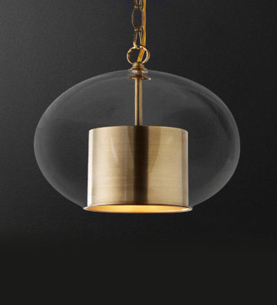 ANCIENT COLUMUNAR GOLDEN HANGING LAMP