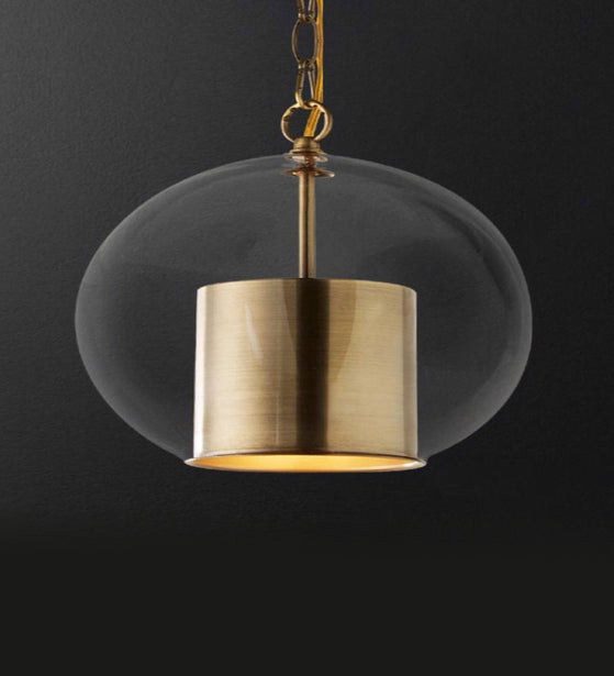 ANCIENT COLUMUNAR GOLDEN HANGING LAMP