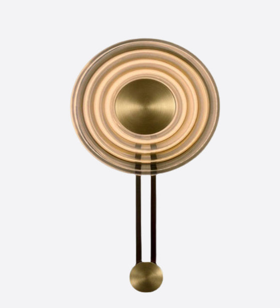 MODERN ELLIPTICAL BLUSHY METALLIC WALL LAMP