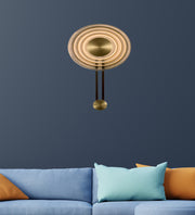 MODERN ELLIPTICAL BLUSHY METALLIC WALL LAMP