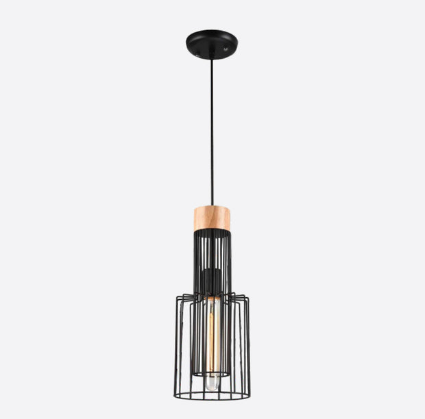 METAL HANGING LIGHT IN BLACK FINISH-3