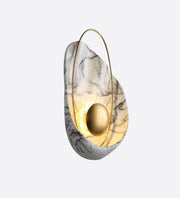 SILVERY METAL CURATED HANDMADE WALL LAMP