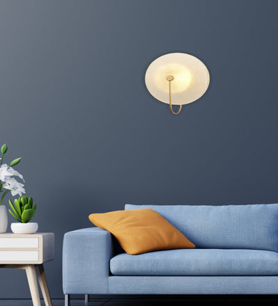 WHITE METALLIC CLOUDY WALL LAMP