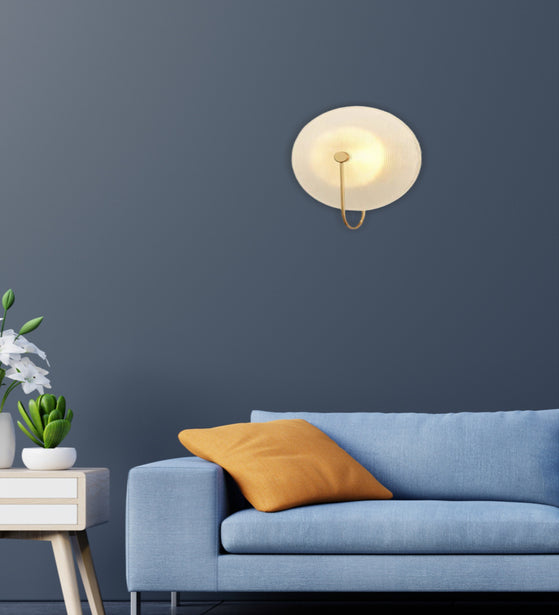 WHITE METALLIC CLOUDY WALL LAMP