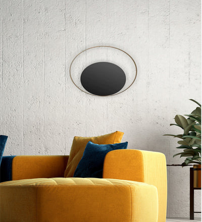 EXQUISITE BLACK RECURRING CIRCULAR WALL LAMP