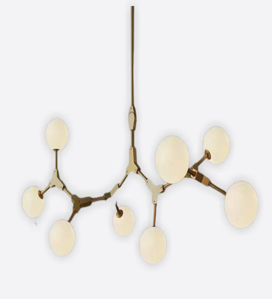 CLUSTER GLOBULAR GOLDEN FINISH CHANDELIER