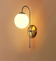 SPLENDID BOWED GOLDEN MODERN GLOBE SHAPE WALL LAMP