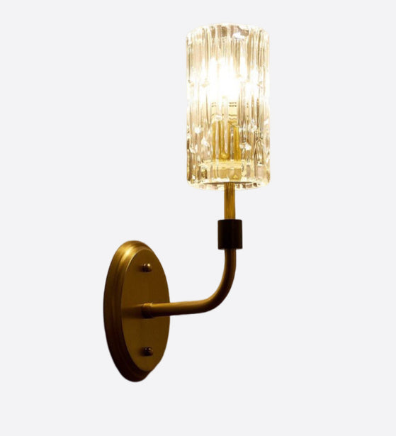 EARTHEN METAL INSPIRATIONAL CRYSTAL WALL LAMP