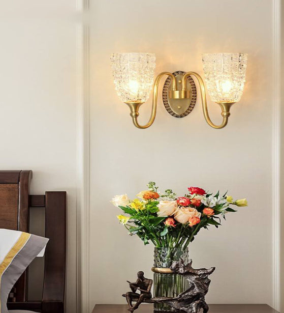 INVERTED CONOIDAL DOUBLE LUMINOUS WALL LAMP