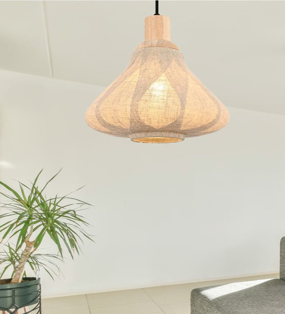 WOOD MADE HANGING LIGHT IN WOODEN FINISH-1