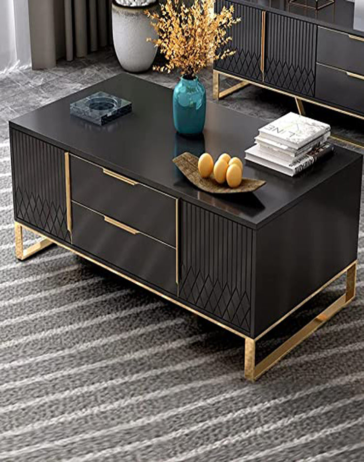 LAVISHING EXTENDED BLACK CENTER TABLE