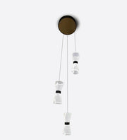 CRAFTY CURATED METAL CUTTED TRIPLE HANGING CEILING LAMP