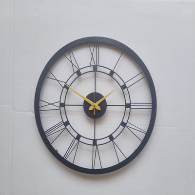 GLAMOUROUS BLACK VINTAGE WALL CLOCK