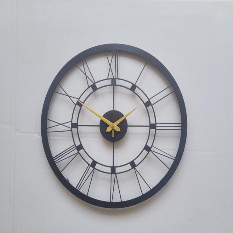 GLAMOUROUS BLACK VINTAGE WALL CLOCK