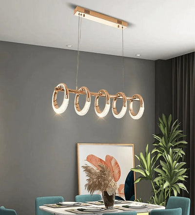 GOODLUCK CHARM HEAVENLY GOLDEN RING CHANDELIER