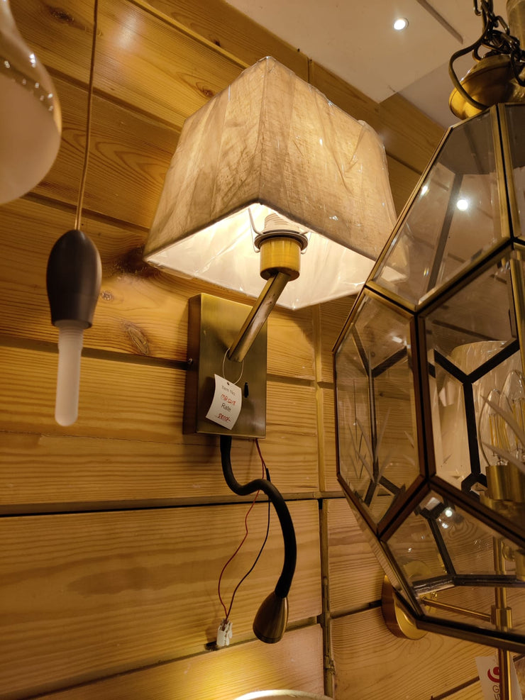 CANDID WHITE AND GOLDEN DESIGNER WALL LAMP