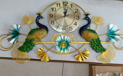 PEACOCK SHAPED ANTIQUE METAL WALL CLOCK-5