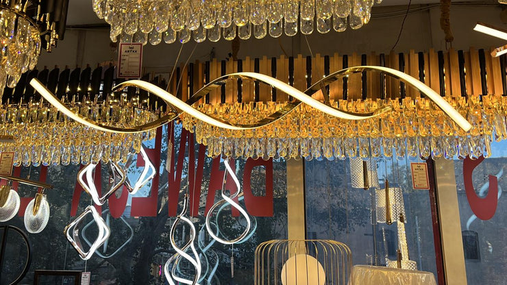 Modern Curled Shape LED Chandelier