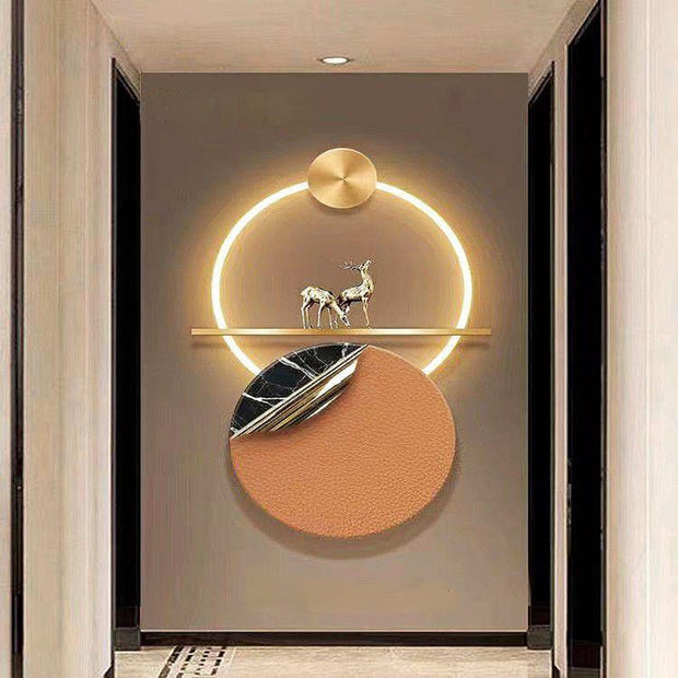 IMPORTED Deer Metal Wall Art With LED Lights