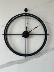AUSTERE ANTIQUE BLACK WALL CLOCK