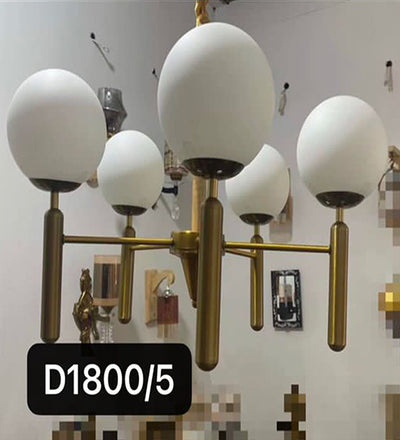 GOLDEN FINISH 5 BUBBLE CHANDELIER