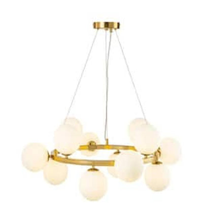 APPEALING GOLDEN 15 BUBBLES CHANDELIER