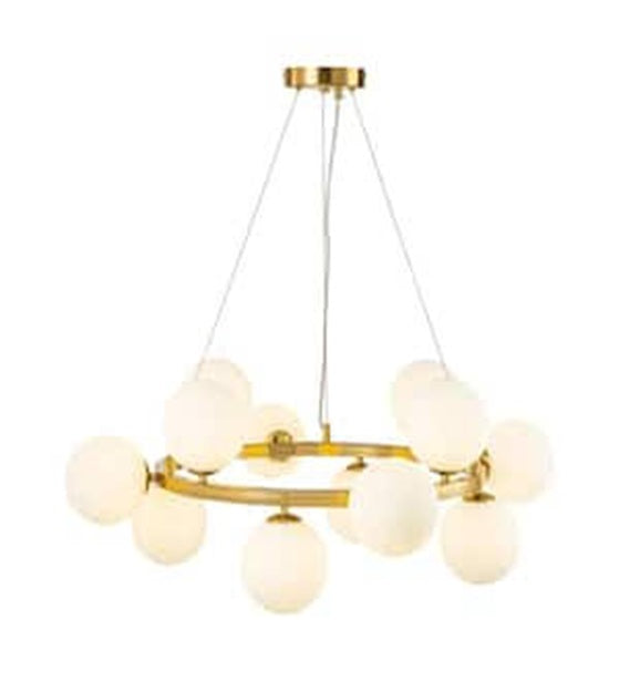 APPEALING GOLDEN 15 BUBBLES CHANDELIER