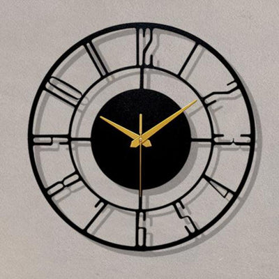 SUMPTUOUS GOLDEN ANALOGUE WALL CLOCK HOME DECOR