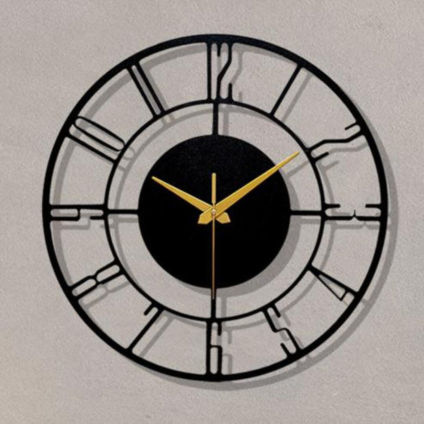 SUMPTUOUS GOLDEN ANALOGUE WALL CLOCK HOME DECOR