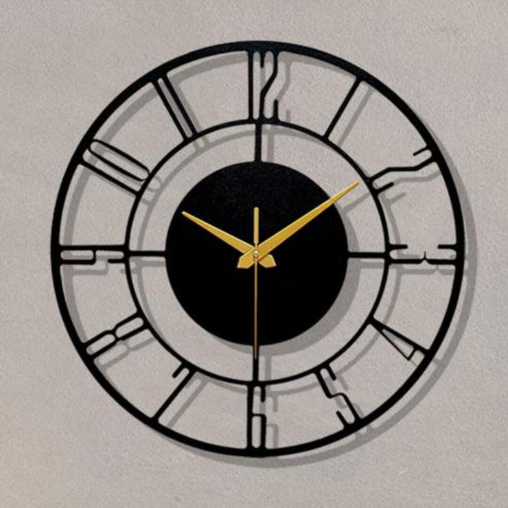 SUMPTUOUS GOLDEN ANALOGUE WALL CLOCK HOME DECOR