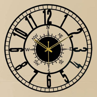 RAVISHING BLACK METAL WALL CLOCK