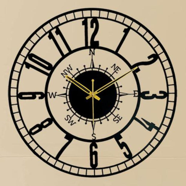 RAVISHING BLACK METAL WALL CLOCK