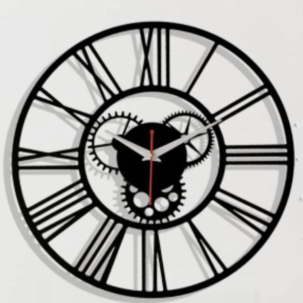 MODERNE BLACK ANTIQUE WALL CLOCK
