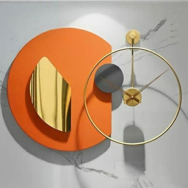FUNKADELIC ORANGE AND GOLDEN METAL ANTIQUE WALL CLOCK