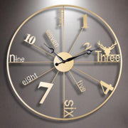 STATUESQUE METAL ANTIQUE WALL CLOCK