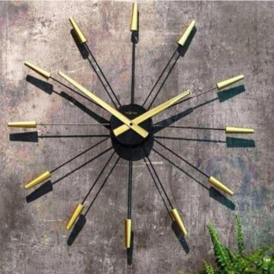 CLASSIC SLUGGY GOLDEN ANTIQUE WALL CLOCK
