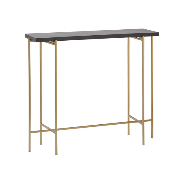 Modern Luxury Console Table With Black Marble Top