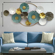 MULTI-COLORED FLORAL DESIGNER WALL DECOR