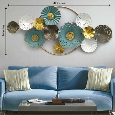 MULTI-COLORED FLORAL DESIGNER WALL DECOR