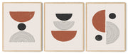 DIVERSIFORM SPHERE FRAMED ABSTRACT ART FRAMES WITH GLASS-SET OF 3