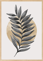 OPULENT LEAF WALL ART FRAME WITH GLASS- SINGLE