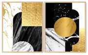 OSTENTATIOUS ABSTRACT PICTURE FRAMES WITH GLASS - SET OF TWO