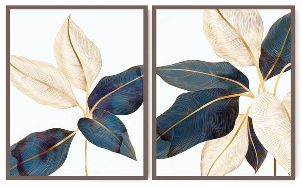 PICTORIC GOLD DUST GARDEN PLANT FRAMES WITH GLASS- SET OF 2