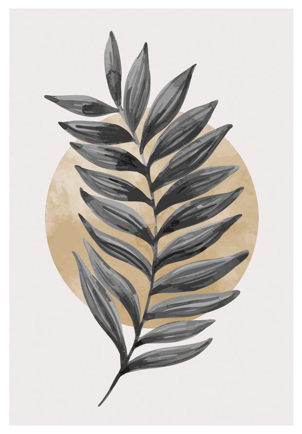 OPULENT LEAF WALL ART FRAME WITH GLASS- SINGLE