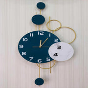 RETRO STYLE DECORATIVE HANGING BLUE WALL CLOCK