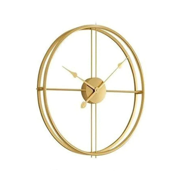 STYLISH DESIGNER GOLDEN ROUND WALL CLOCK