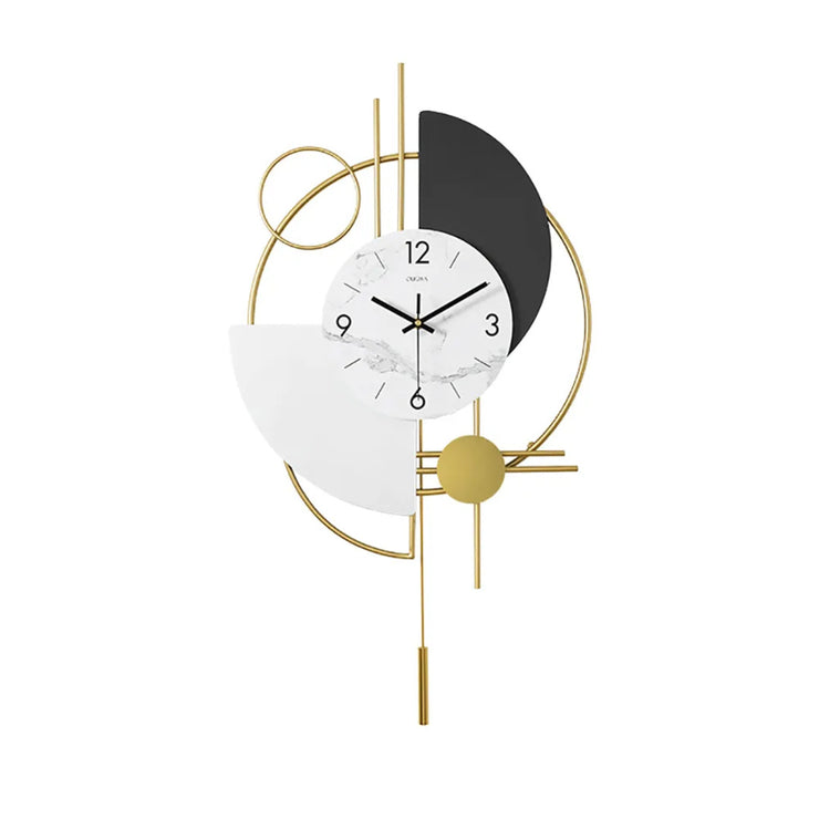 METAL BLACK AND WHITE MANIA WALL CLOCK